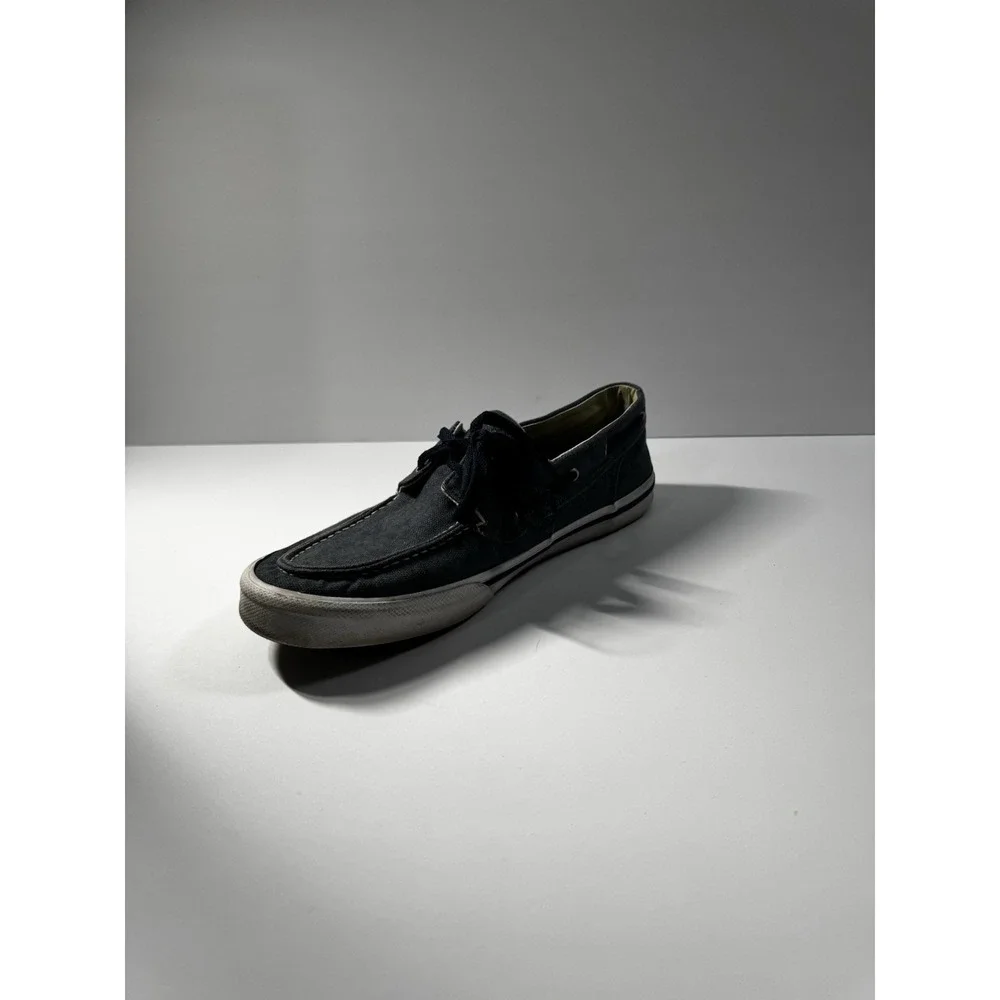 Sperry Top Sider Shoes Mens 9.5 Blue Bahama II Chambray Boat Casual Low STS17394